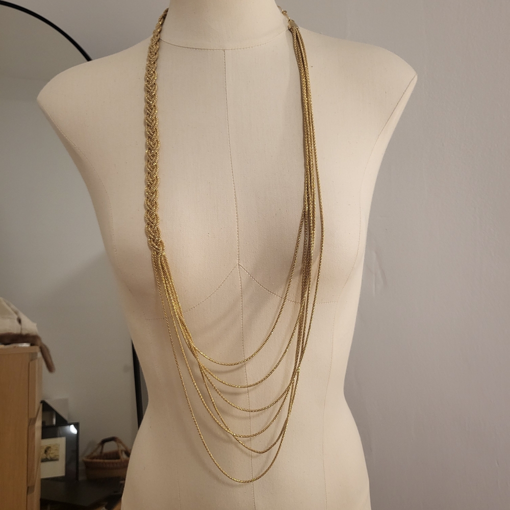 Elegant Gold Multi-Layer Necklace